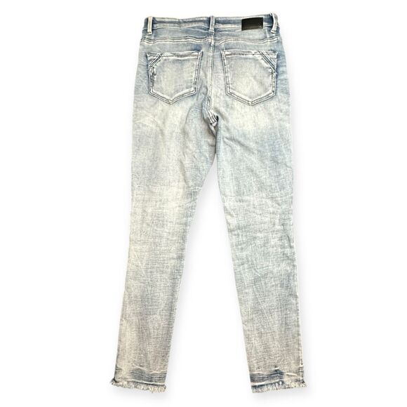 BUCKLE BLACK Women’s Light Wash Distressed Fit No. 75 Ankle Skinny Jeans Size 27 - Picture 3 of 8